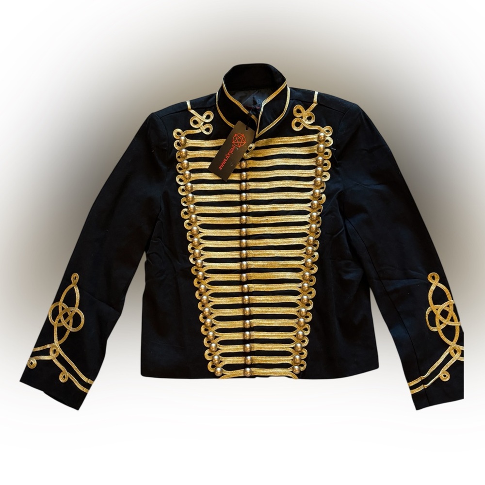 Pentagramme Black & Gold Military Parade Jacket – Band Uniform Style BNWT